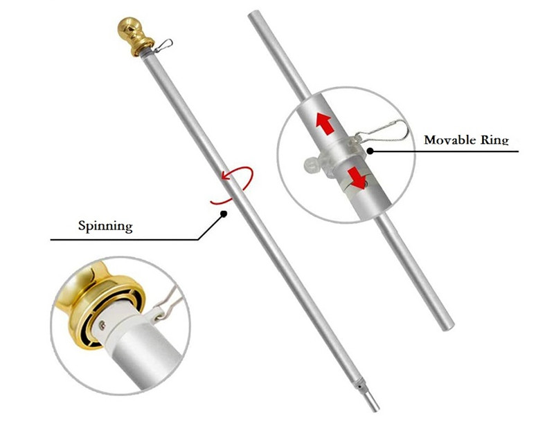 6FTx1Inch Alu.Spinning Pole