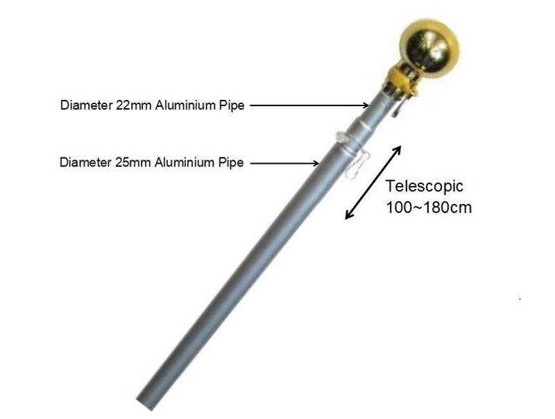 6FTx1Inch Alu.Telescopic Pole