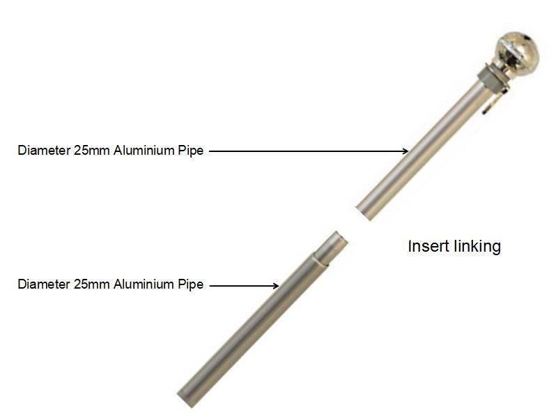 6FTx1Inch Alu.Sectional Pole