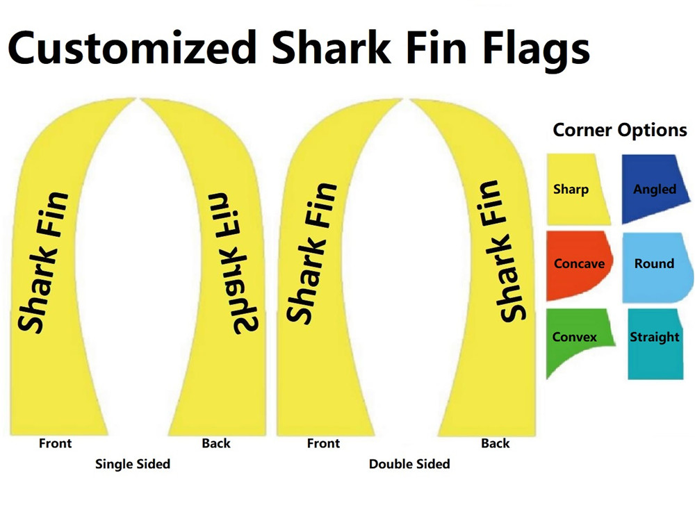 Customized Shark Fin Flags