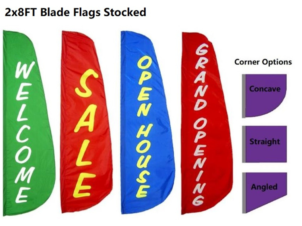 2x8FT Blade Flags Stocked