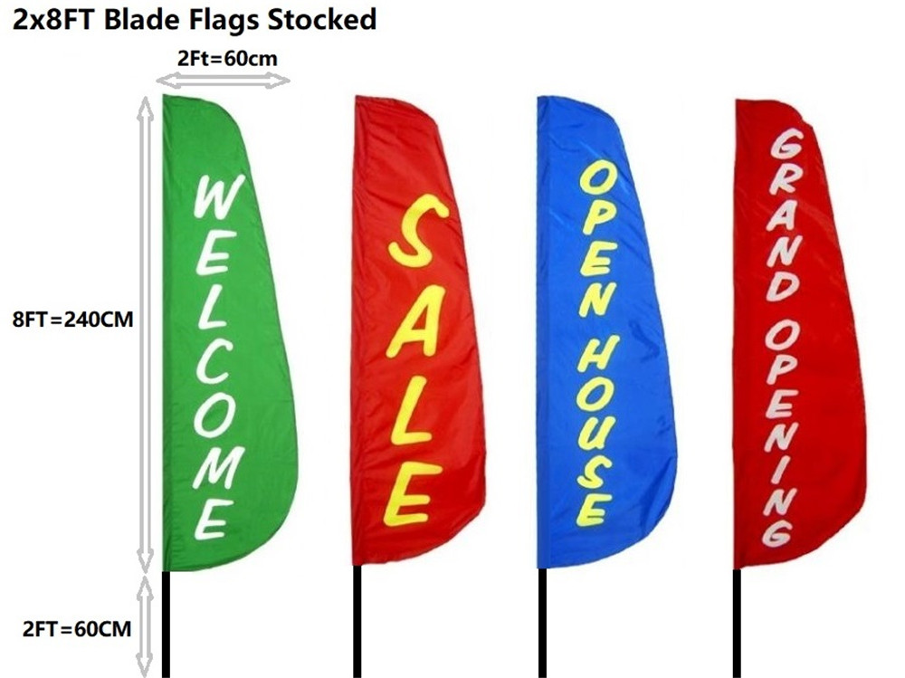 2x8FT Blade Flags Stocked