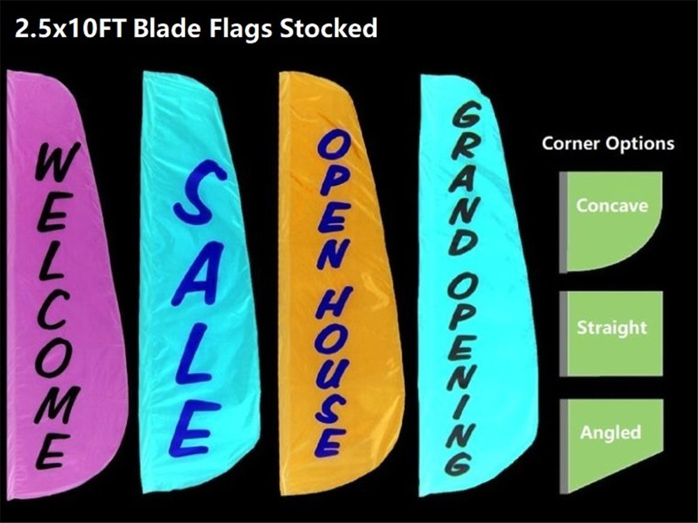 2.5x10FT Blade Flags Stocked