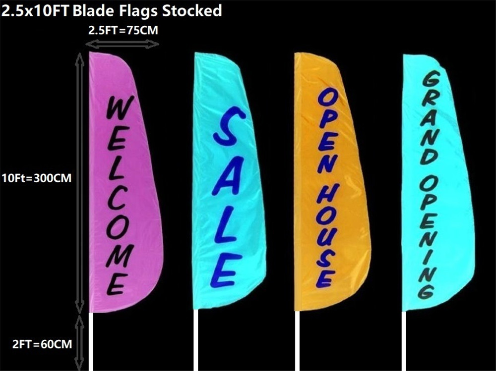 2.5x10FT Blade Flags Stocked