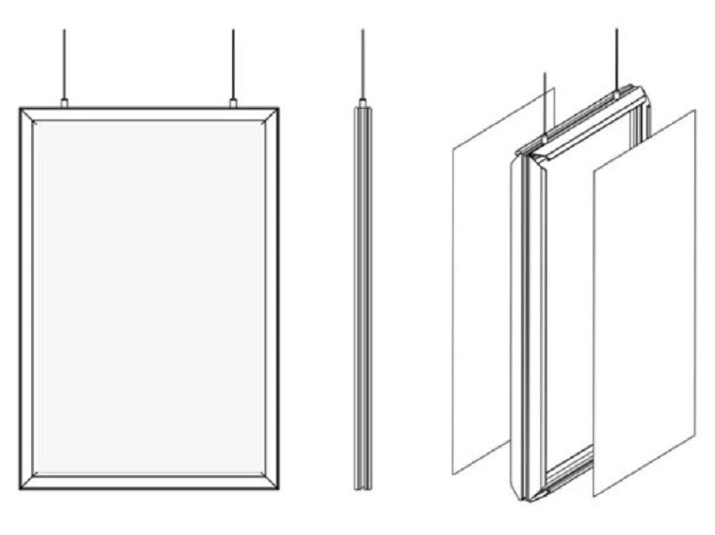 HBF-05 LED Hanging Snap Frame
