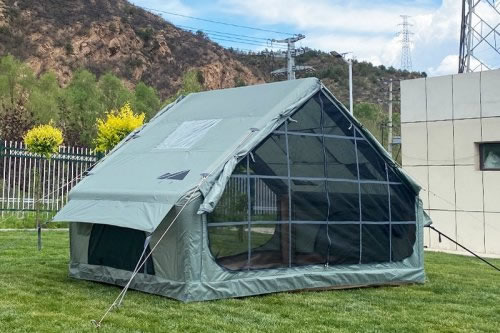 Installation and maintenance of outdoor inflatable tents